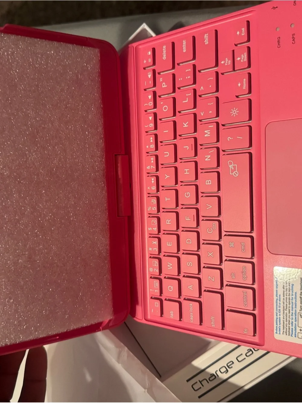 Pink Tablet with Detachable Keyboard